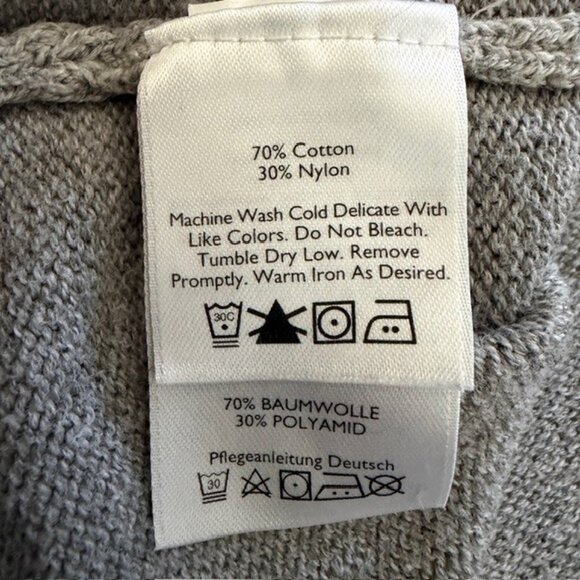 EDDIE BAUER Gray Cowl Turtleneck Tunic Sweater Medium - Picture 12 of 13